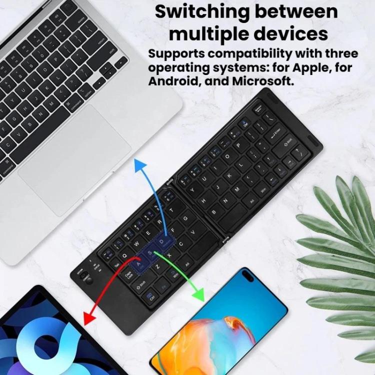 B028 Teclado inalámbrico Bluetooth portátil plegable Mini teclado magnético