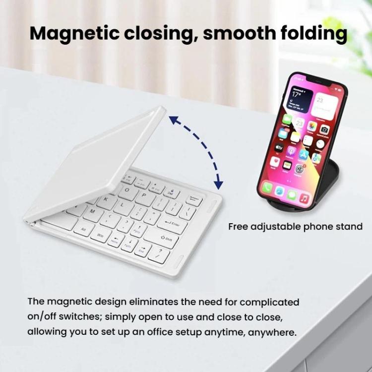 B028 Teclado inalámbrico Bluetooth portátil plegable Mini teclado magnético