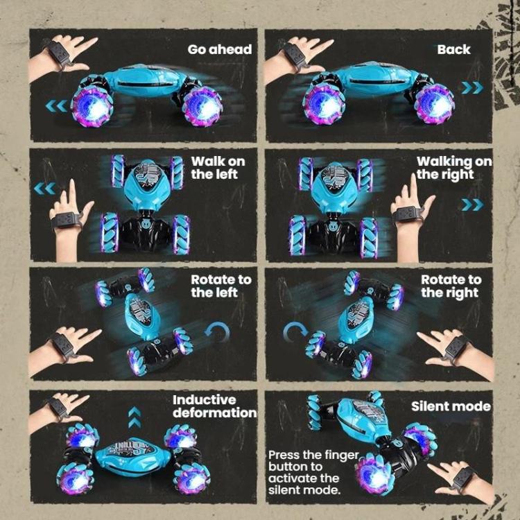 Coche de acrobacias a prueba de golpes y choques con luces, recargable y control remoto., Dual Remote Control Blue, Dual Remote Control Pink, Dual Remote Control Grey, Single Remote Control Blue, Single Remote Control Pink, Single Remote Control Grey