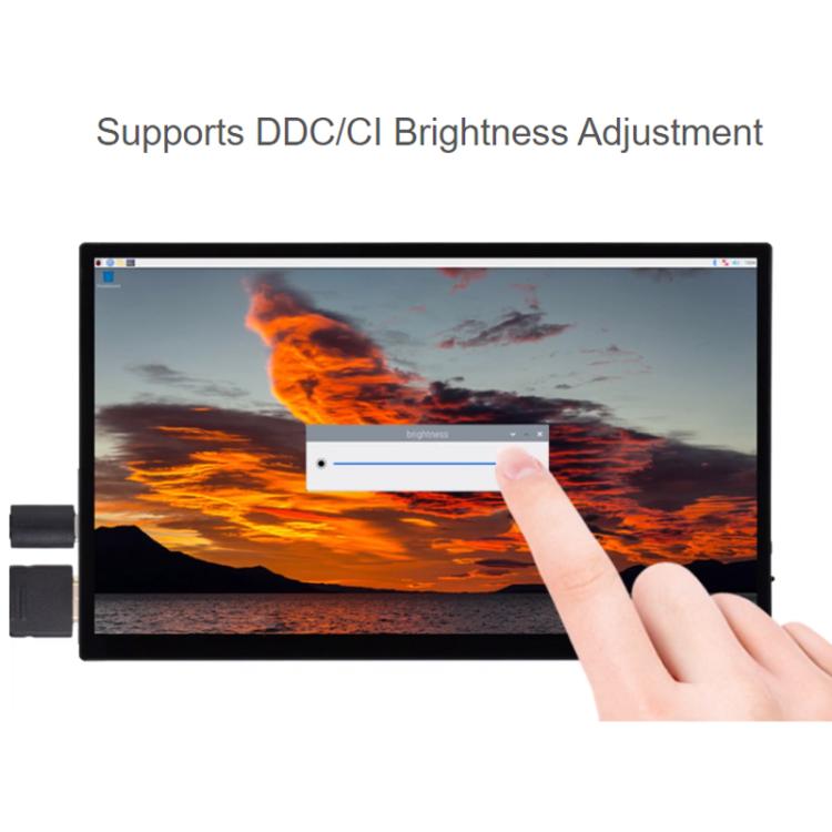 Pantalla táctil AMOLED FHD de 13,3 pulgadas de WAVESHARE, 1920 x 1080 píxeles, panel de vidrio templado totalmente laminado., 32763 EU Plug, 32763 UK Plug, 32763 US Plug