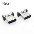 10 unidades de conector hembra vertical SMT USB tipo C de 16 pines para puerto de carga, Height 10.0mm, Height 10.5mm