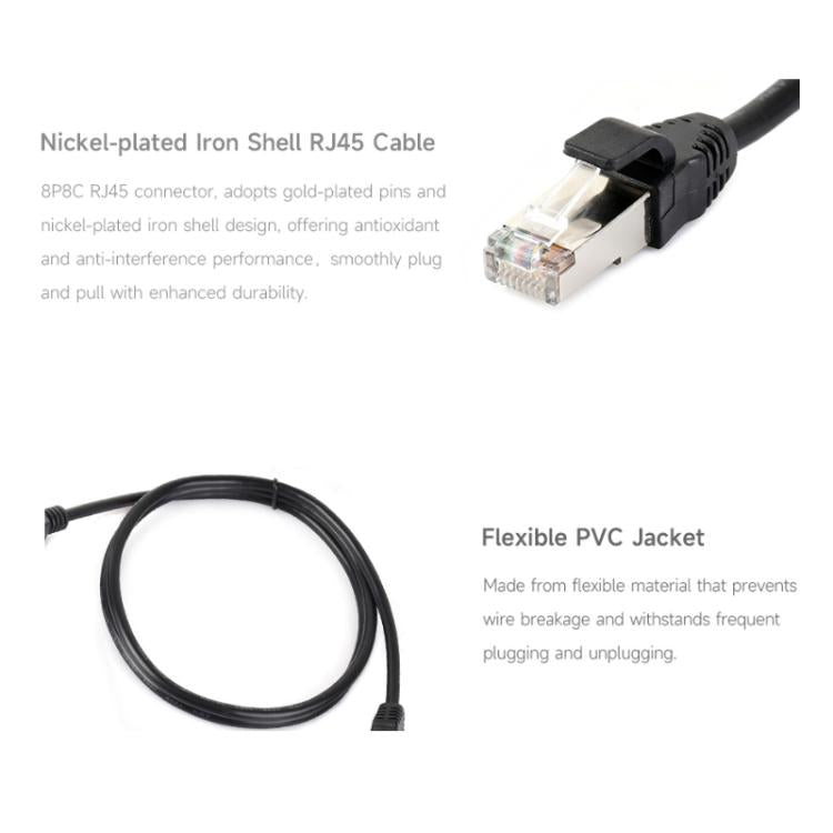 Cable de extensión de red blindado WAVESHARE de 1 m con conector RJ45