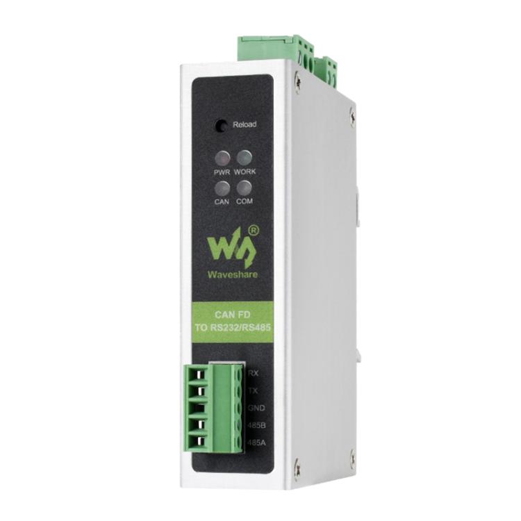 Convertidor de protocolo WAVESHARE CAN FD compatible con protocolos CAN 2.0A/2.0B. Admite montaje en riel DIN., 32599