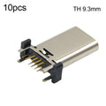 10 unidades de conector hembra USB tipo C de 16 pines con puerto de carga rápida PD, TH 9.3mm, TH 10.0mm, TH 10.5mm, TH 13mm, TH 13.7mm, TH 15mm, TH 16.5mm, TH 17.5mm, TH 18.5mm, SMT 9.3mm, SMT 13.0mm, SMT 13.7mm, SMT 15.0mm, SMT 17.5mm, SMT 18.5mm