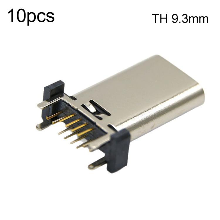 10 unidades de conector hembra USB tipo C de 16 pines con puerto de carga rápida PD, TH 9.3mm, TH 10.0mm, TH 10.5mm, TH 13mm, TH 13.7mm, TH 15mm, TH 16.5mm, TH 17.5mm, TH 18.5mm, SMT 9.3mm, SMT 13.0mm, SMT 13.7mm, SMT 15.0mm, SMT 17.5mm, SMT 18.5mm