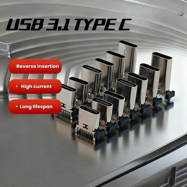 10 unidades de conector hembra USB tipo C de 16 pines con puerto de carga rápida PD, TH 9.3mm, TH 10.0mm, TH 10.5mm, TH 13mm, TH 13.7mm, TH 15mm, TH 16.5mm, TH 17.5mm, TH 18.5mm, SMT 9.3mm, SMT 13.0mm, SMT 13.7mm, SMT 15.0mm, SMT 17.5mm, SMT 18.5mm