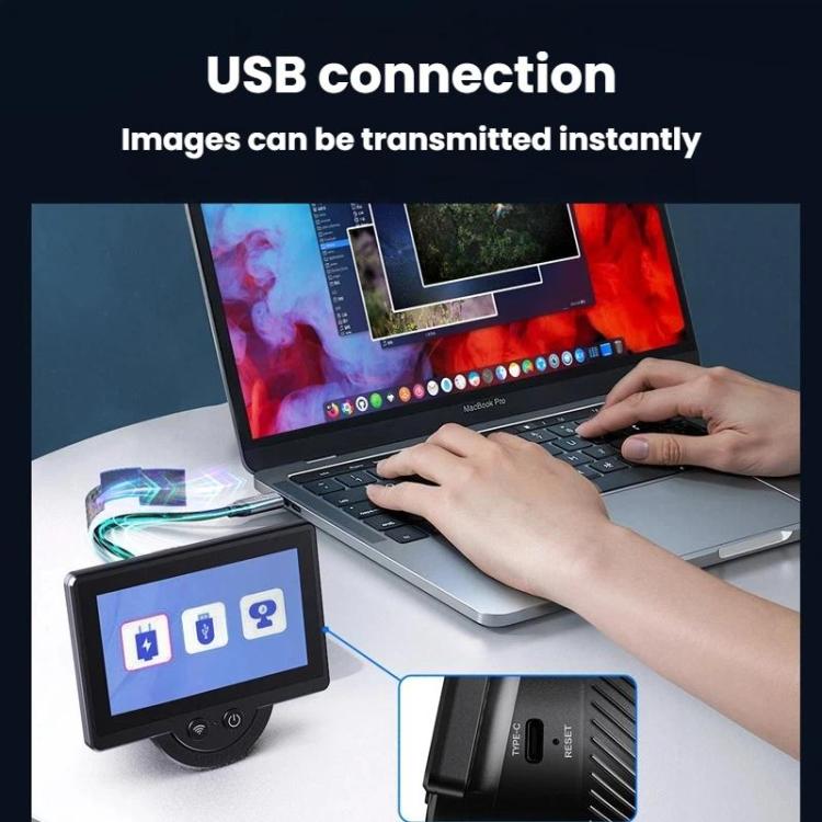 Pantalla electrónica inalámbrica WiFi de 4,3 pulgadas para oculares de telescopios y microscopios, WT1