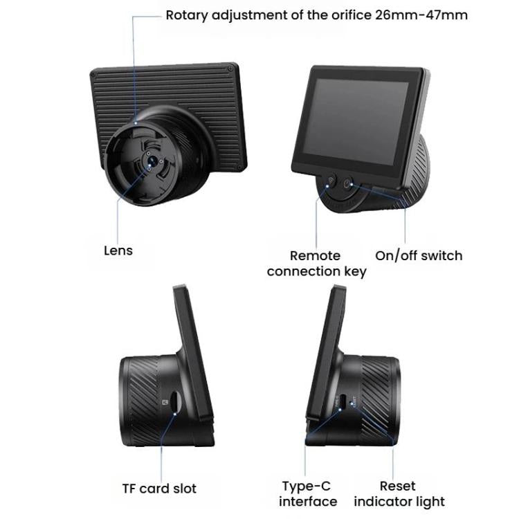 Pantalla electrónica inalámbrica WiFi de 4,3 pulgadas para oculares de telescopios y microscopios, WT1