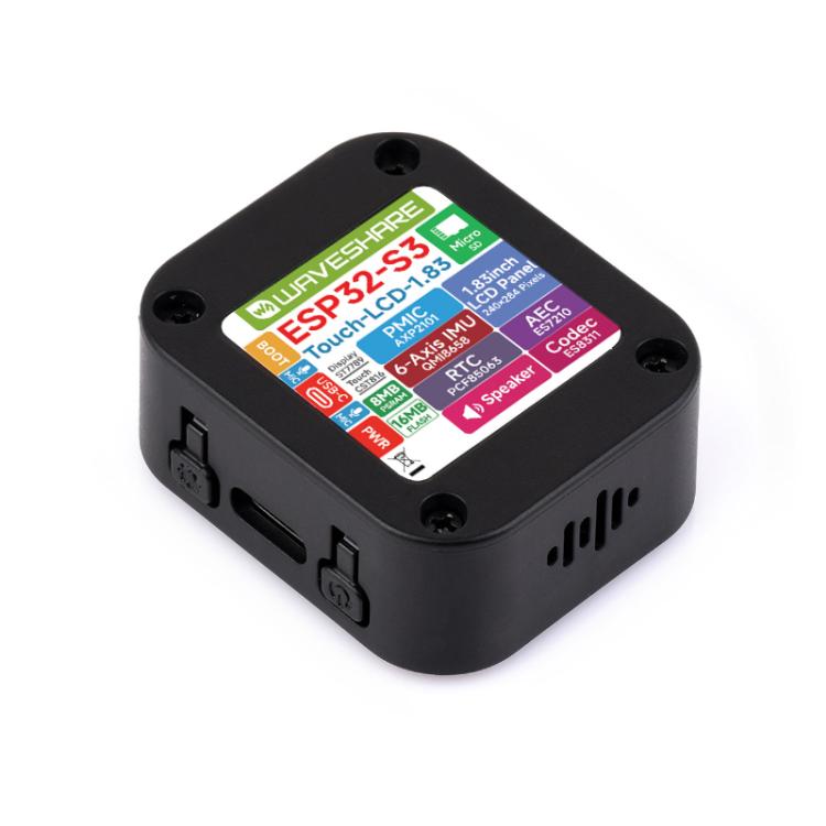Placa de desarrollo WAVESHARE ESP32-S3 con pantalla táctil LCD de 1,83 pulgadas y chip de códec de audio integrado con resolución de 240x284., Without Battery, With Battery