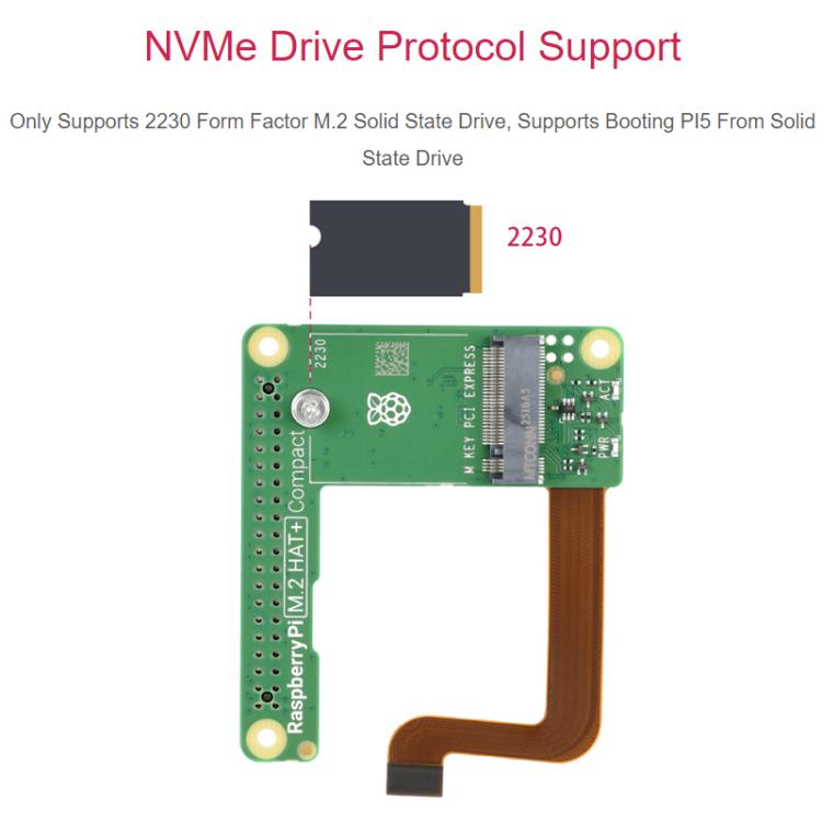 Tarjeta de expansión compacta con interfaz PCIe a M.2 para Raspberry Pi Original Pi5 de WAVESHARE (versión compacta)