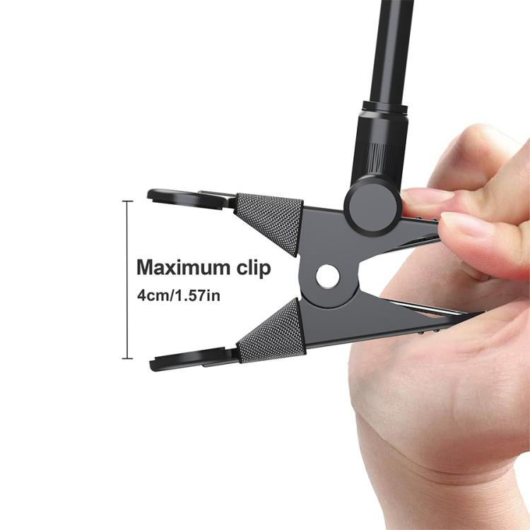 Soporte universal para teléfono para grabar vídeos de enseñanza en directo de guitarra, bajo y ukelele.