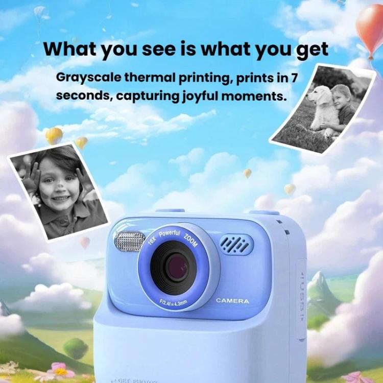 Cámara digital de impresión instantánea para niños P79, grabadora de vídeo con impresión térmica