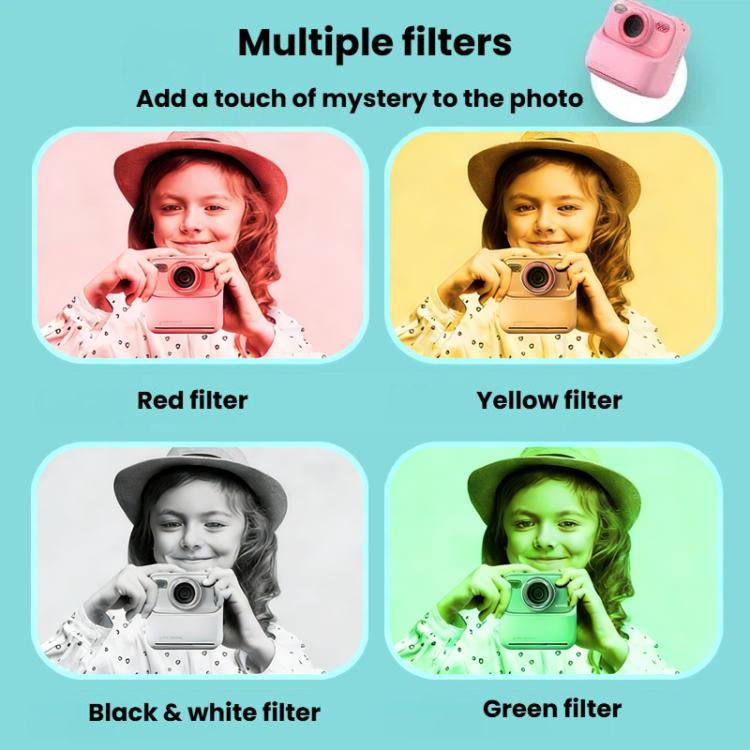 Cámara digital de impresión instantánea para niños P79, grabadora de vídeo con impresión térmica