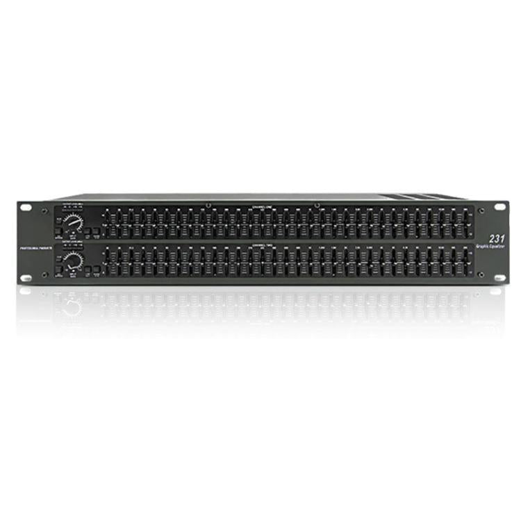 Barra ecualizadora de audio para escenarios y uso doméstico, KTV, ecualizador de agudos, medios y graves, 231, US Plug, EU Plug, UK Plug, AU Plug