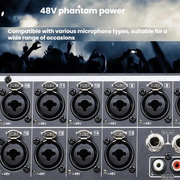 Mezclador digital MDX22 USB Bluetooth Alimentación fantasma de 48 V DSP, US Plug, EU Plug, UK Plug, AU Plug