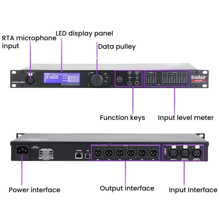 Procesador de audio digital 360, procesador de efectos para escenarios KTV, US Plug, EU Plug, UK Plug, AU Plug