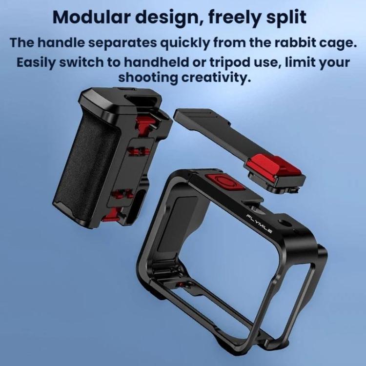 Kit de extensión de mango para jaula de cámara Flymile de 1/2" para Insta360 Ace Pro