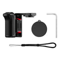 Empuñadura tipo jaula Flymile para cámara DJI Osmo Action 5 Pro / 4 / 3 con base magnética de liberación rápida.