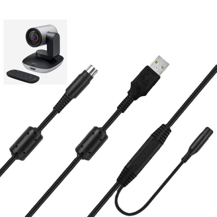 Cable de alimentación y datos 2 en 1 de repuesto para cámaras Logitech CC2900e, CC3500e y PTZ Pro.
