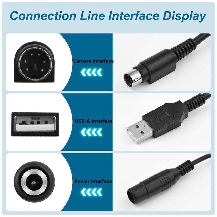 Cable de alimentación y datos 2 en 1 de repuesto para cámaras Logitech CC2900e, CC3500e y PTZ Pro.