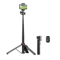 Trípode portátil con control remoto C15 para selfies, compatible con teléfonos y cámaras de acción., 1/4 inch Adapter, Magnetic Quick-Release