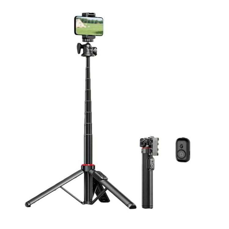 Trípode portátil con control remoto C15 para selfies, compatible con teléfonos y cámaras de acción., 1/4 inch Adapter, Magnetic Quick-Release