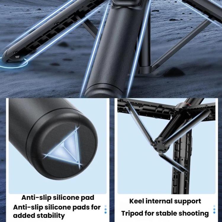Trípode portátil con control remoto C15 para selfies, compatible con teléfonos y cámaras de acción., 1/4 inch Adapter, Magnetic Quick-Release