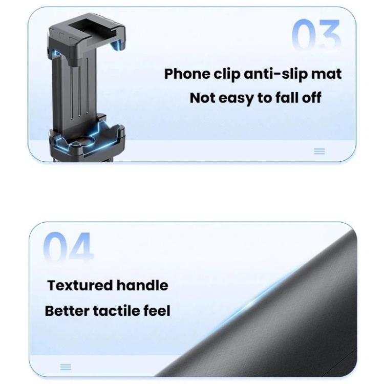 Trípode portátil con control remoto C15 para selfies, compatible con teléfonos y cámaras de acción., 1/4 inch Adapter, Magnetic Quick-Release
