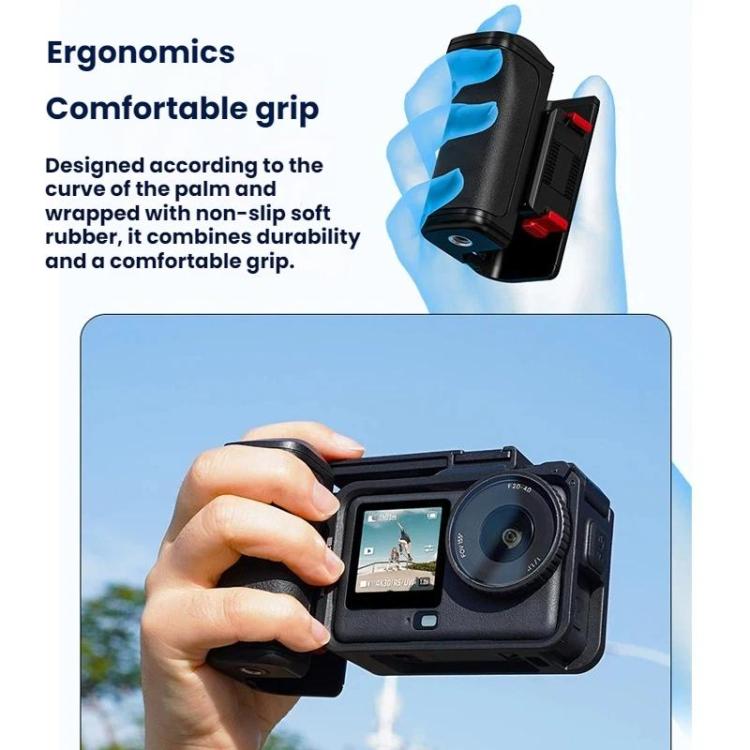 Kit de empuñadura con marco protector de liberación rápida Flymile para fotografía callejera y DJI Osmo Action 6