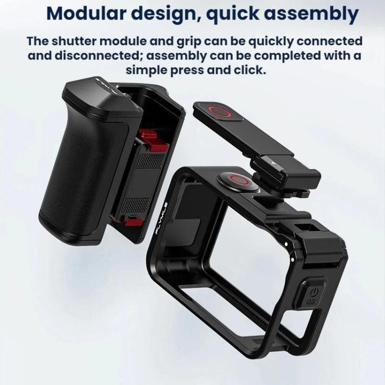 Kit de empuñadura con marco protector de liberación rápida Flymile para fotografía callejera y DJI Osmo Action 6