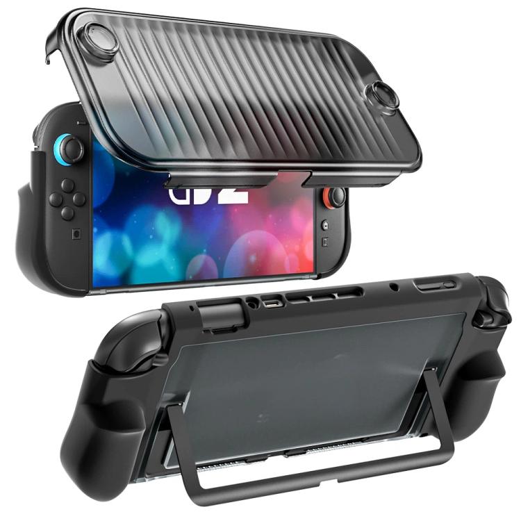 Funda protectora de cobertura total Crystal para Nintendo Switch 2, compatible con la base de carga.
