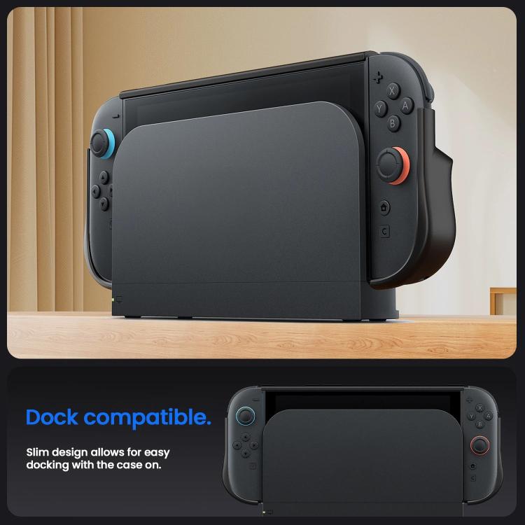 Funda protectora de cobertura total Crystal para Nintendo Switch 2, compatible con la base de carga.