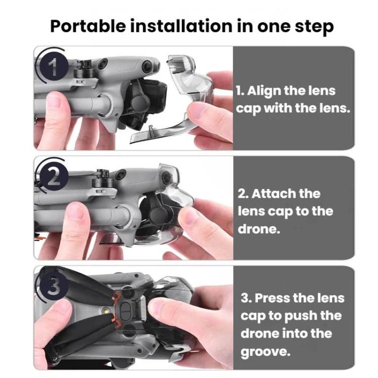 Clip de fijación para la tapa de la lente BRDRC del DJI Mini 5 Pro y protector de cardán