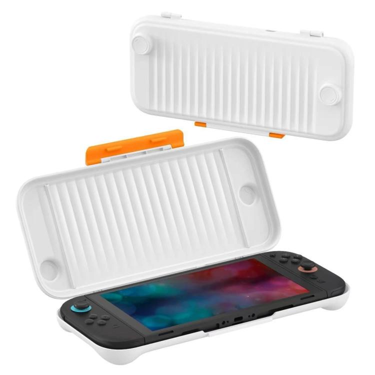 Estuche rígido de almacenamiento para Nintendo Switch 2, diseño translúcido mate y antipresión para el joystick.