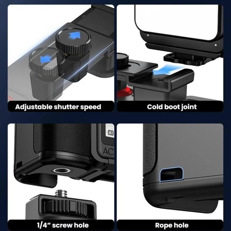 Accesorio para cámara deportiva de mano con base magnética de liberación rápida Flymile para DJI Osmo Action 6