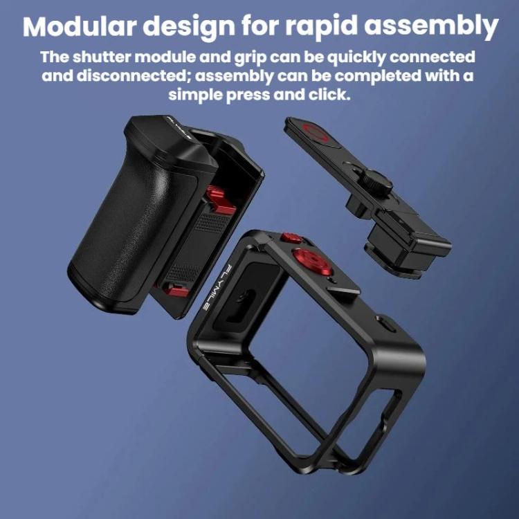 Accesorio para cámara deportiva de mano con base magnética de liberación rápida Flymile para DJI Osmo Action 6