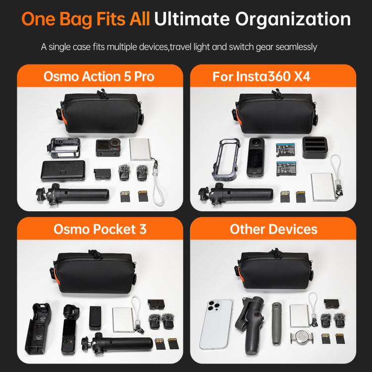 Bolso bandolera para cámara de acción DJI Osmo Pocket 3, LKTOP L-PPM-013