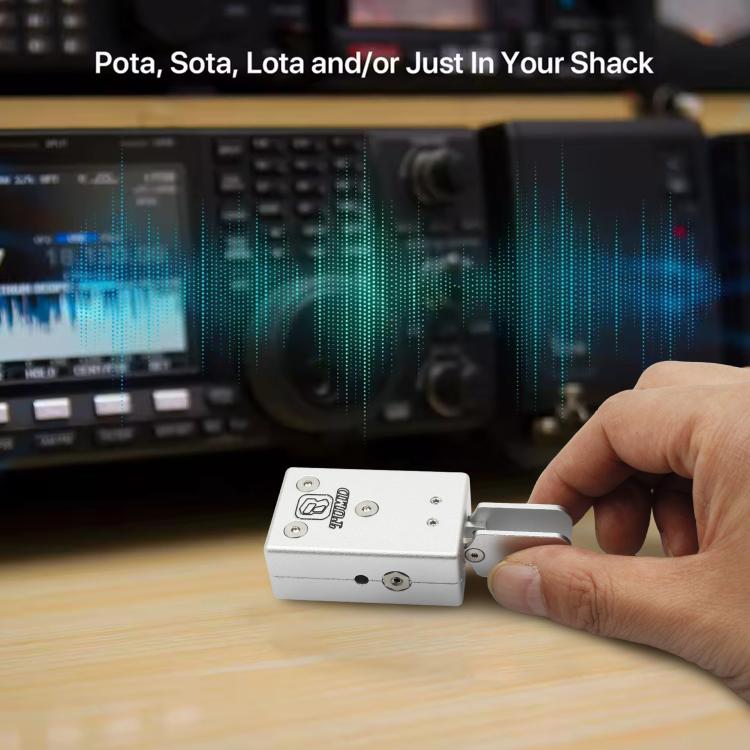 Manipulador automático inalámbrico portátil de doble paleta para código Morse de onda corta, Silver