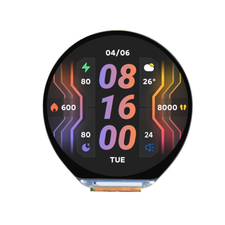 La placa de desarrollo de microcontrolador de alto rendimiento WAVESHARE RP2350 cuenta con una pantalla táctil redonda de 1,46 pulgadas., 32868