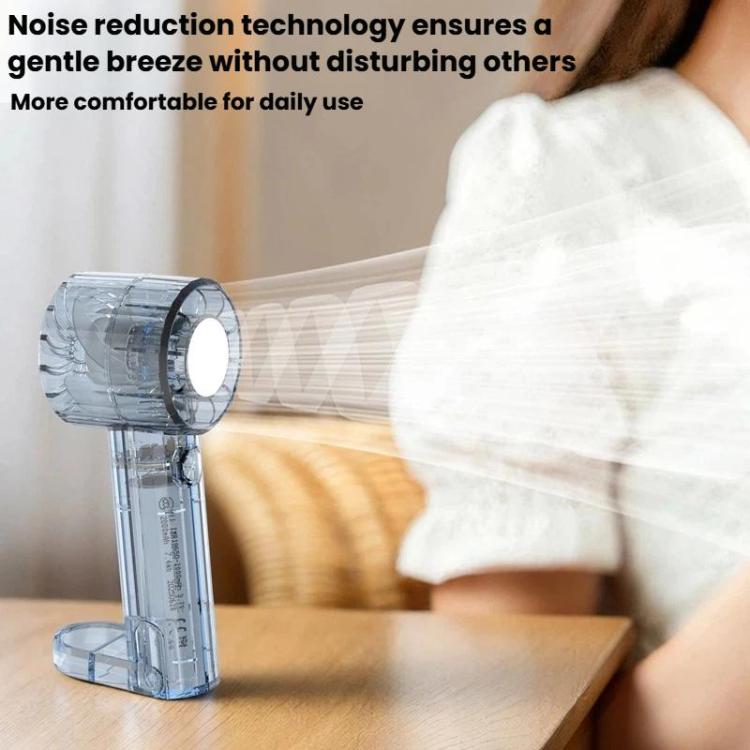 Ventilador de espejo con carga USB, mini ventilador portátil para exteriores con clip de mosquetón.