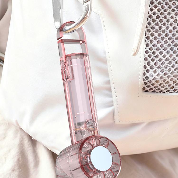 Ventilador de espejo con carga USB, mini ventilador portátil para exteriores con clip de mosquetón.