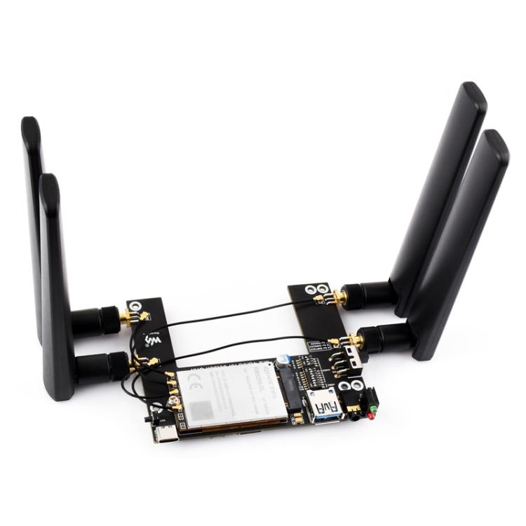 Módulo WAVESHARE 5G / 4G / 3G, incluye módulo RM520N-GL, compatible con redes 5G NSA y SA, posicionamiento GNSS., 32256