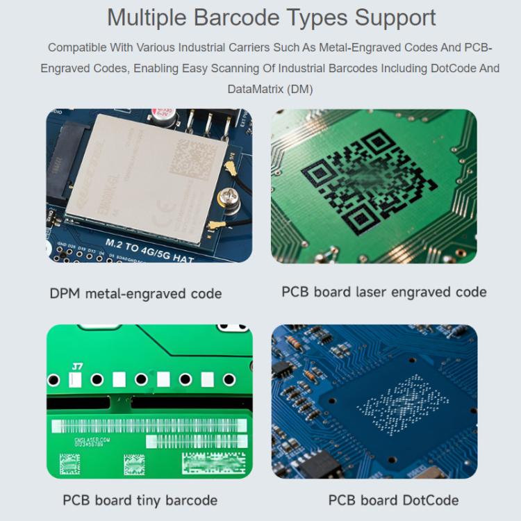 Módulo de escaneo de código QR de código de barras WAVESHARE tipo E con carcasa metálica, lectura de código DPM e interfaces duales USB UART integradas., 32387