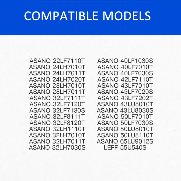 Control remoto para televisores ASANO 2400-ED00ASAN