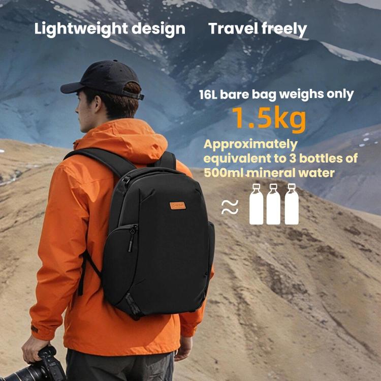 Mochila para cámara Cwatcun D248 mediana, impermeable y de alta capacidad para cámaras DSLR y cámaras digitales.