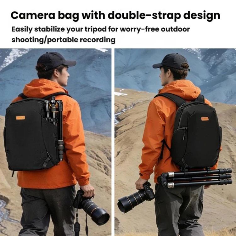 Mochila para cámara Cwatcun D248 mediana, impermeable y de alta capacidad para cámaras DSLR y cámaras digitales.