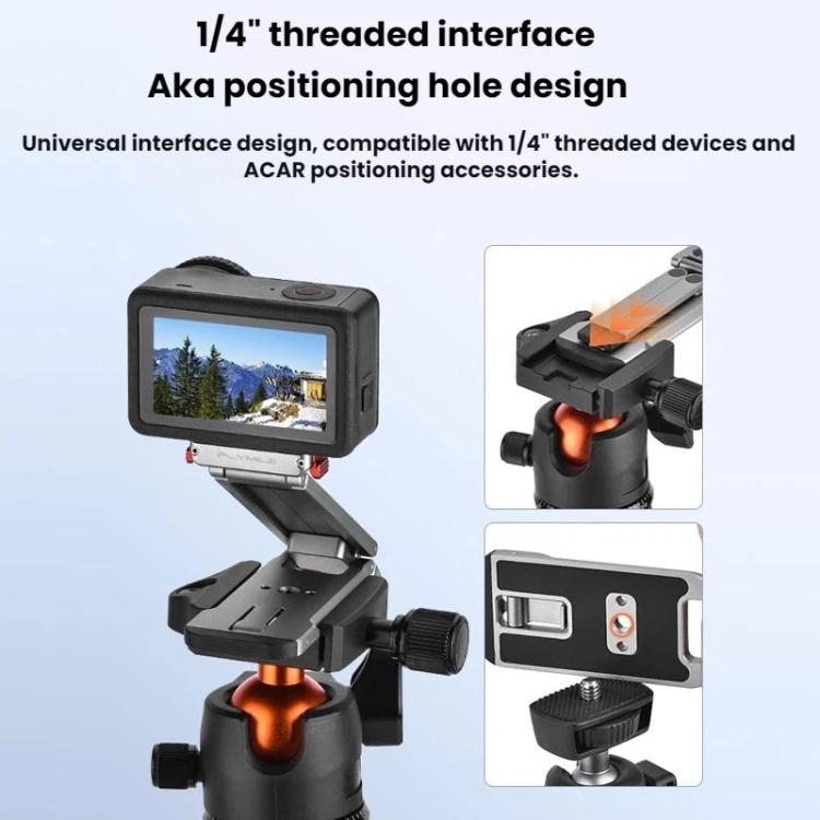 Soporte magnético de liberación rápida para trípode y clip con mosquetón Flymile para DJI Osmo Action 6 / Nano, AC6035