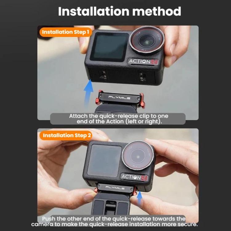 Soporte magnético de liberación rápida para trípode con clip de mosquetón para DJI Osmo Action 3 / 4 / 5 Pro, AC5027