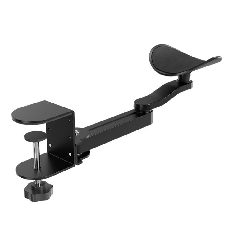 Reposabrazos ergonómico para escritorio de ordenador con rotación de 360 grados, soporte de brazo con abrazadera y extensor de reposabrazos para teclado.
