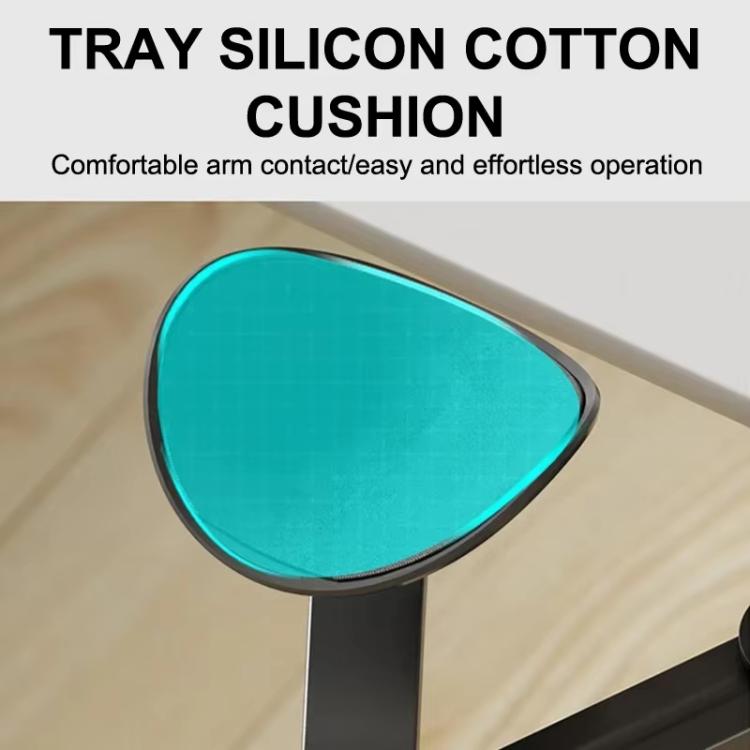 Reposabrazos ergonómico para escritorio de ordenador con rotación de 360 grados, soporte de brazo con abrazadera y extensor de reposabrazos para teclado.